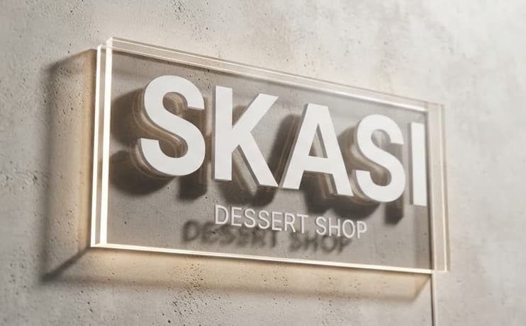 SKASI 디저트숍 · 아크릴 스카시 간판 시안